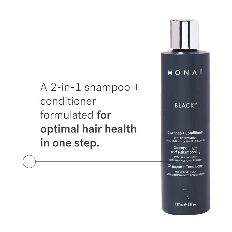 MONAT Black Shampoo + Conditioner - 2-In-1 Formula