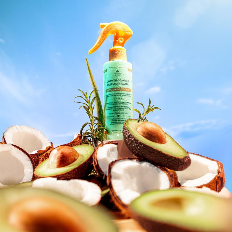 Nature Spell Rosemary Water Leave-In Conditioner Vegan and Sulphate Free to Strengthen Hair Shaft, Reduce Breakage, Protects from Heat Damage - Hydrate, Haircare