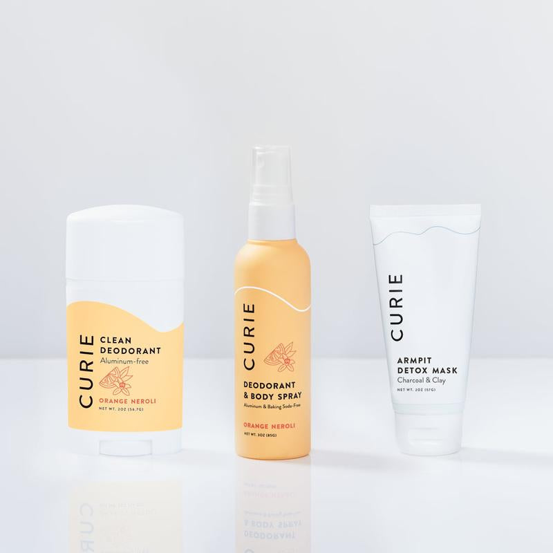 Pit Kit - Clean Deodorant Stick and Deodorant and Body Spray, with Armpit Detox Mask, Aluminum-Free, for Men and Women