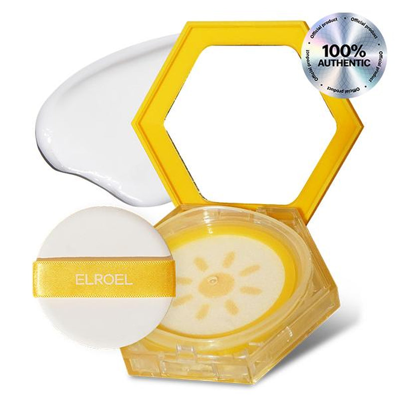 ELROEL Pang Pang Sun Cushion plus - Official Product Korean Sunscreen Cushion Broad Spectrum SPF50+ PA++++ Mineral & Chemical UV Filter (0.53 Oz)