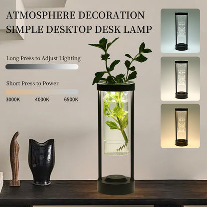 All Aluminum Vase Table Lamp Transparent Decoration Ambience Light