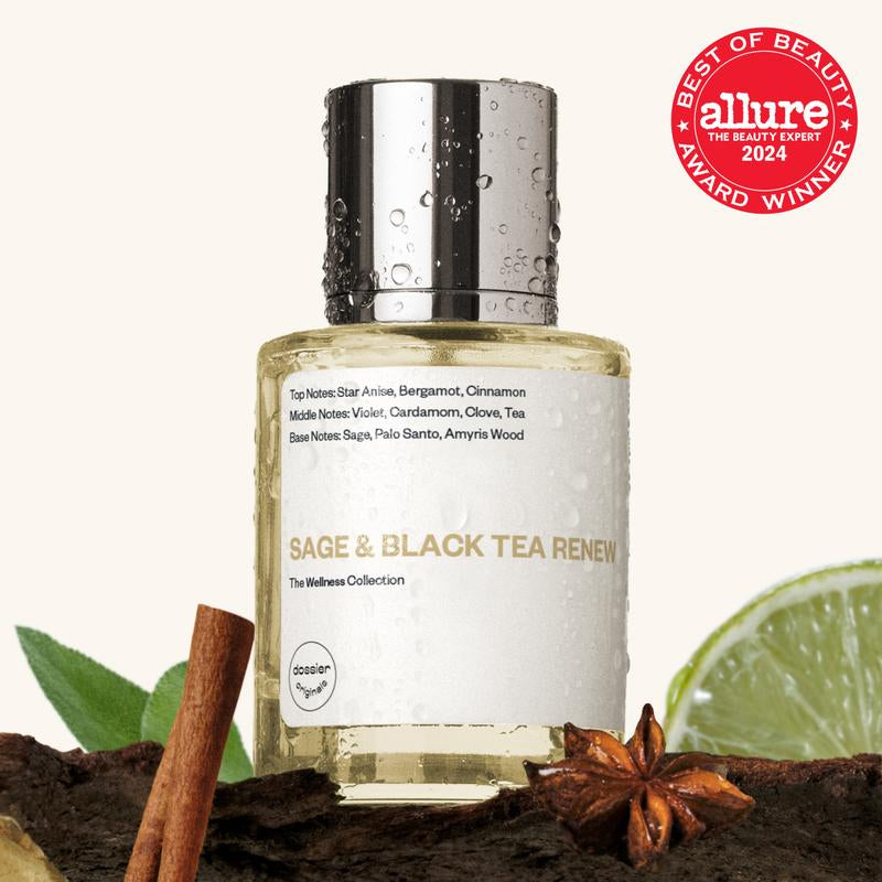 The Wellness Collection, Dossier Originals, 50Ml, Sage & Black Tea Renew Allure Best of Beauty 2024, Ginger & Grapefruit Zing, Rose & Basil Bliss