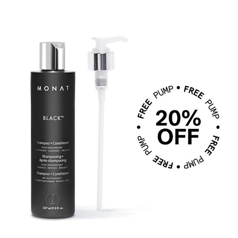 MONAT Black Shampoo + Conditioner - 2-In-1 Formula