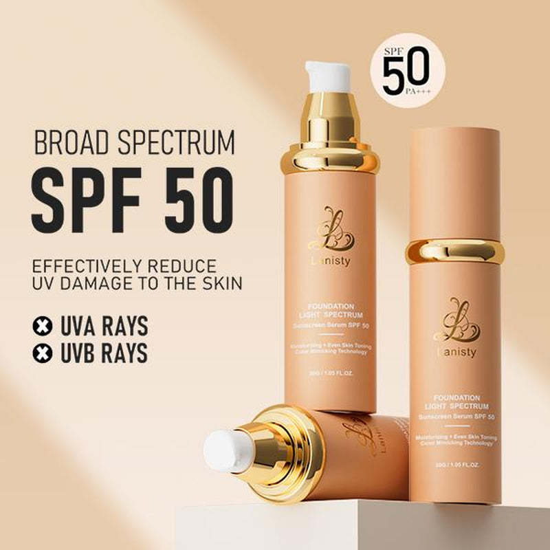 【3 Bottels】Lanisty Color Changing Foundation 4 in 1 Full Coverage , SPF50, Hydrating, Long-Lasting,Moisturizing , Natural Finish,Waterproof Makeup Concealer Concealer