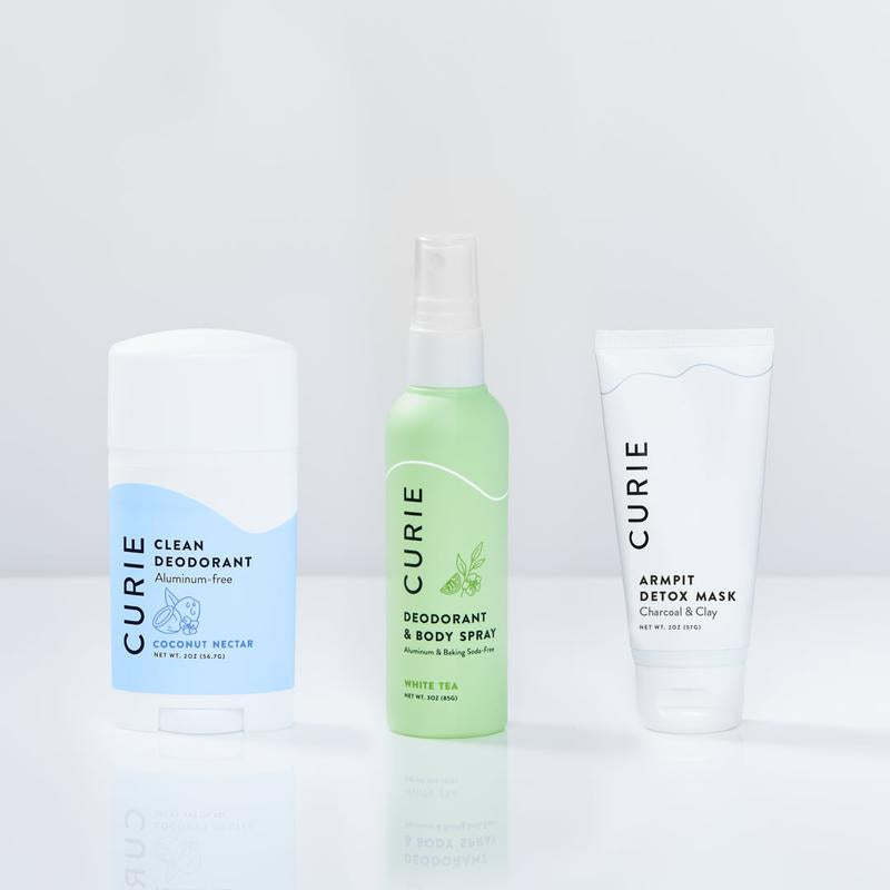 Pit Kit - Clean Deodorant Stick and Deodorant and Body Spray, with Armpit Detox Mask, Aluminum-Free, for Men and Women